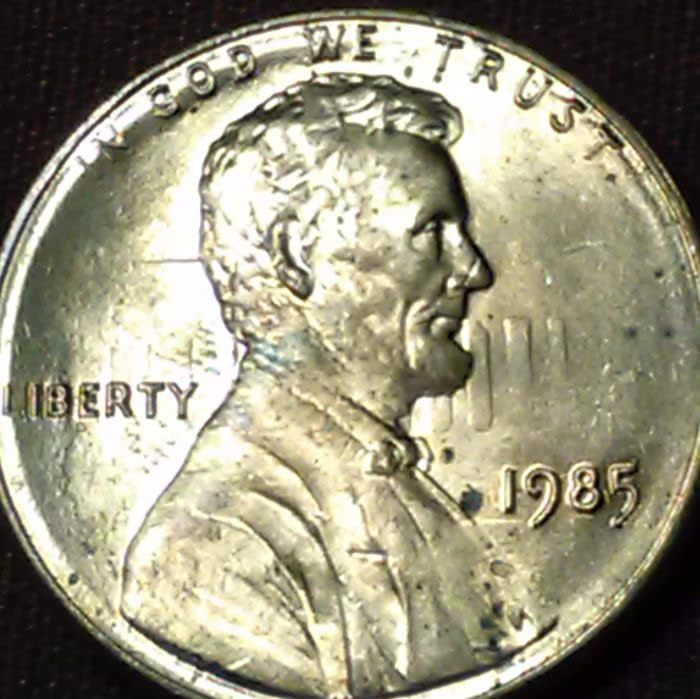 1985-Lincoln-Cent-With-Major-Clashed-Dies-Obverse-And-Reverse